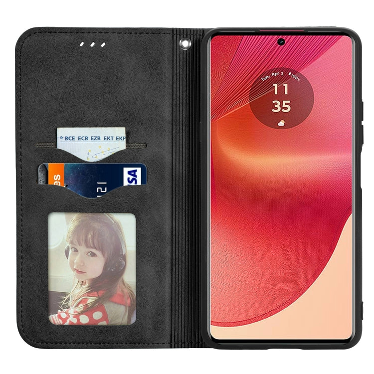 For Motorola Moto G35 Retro Skin Feel Magnetic Flip Leather Phone Case