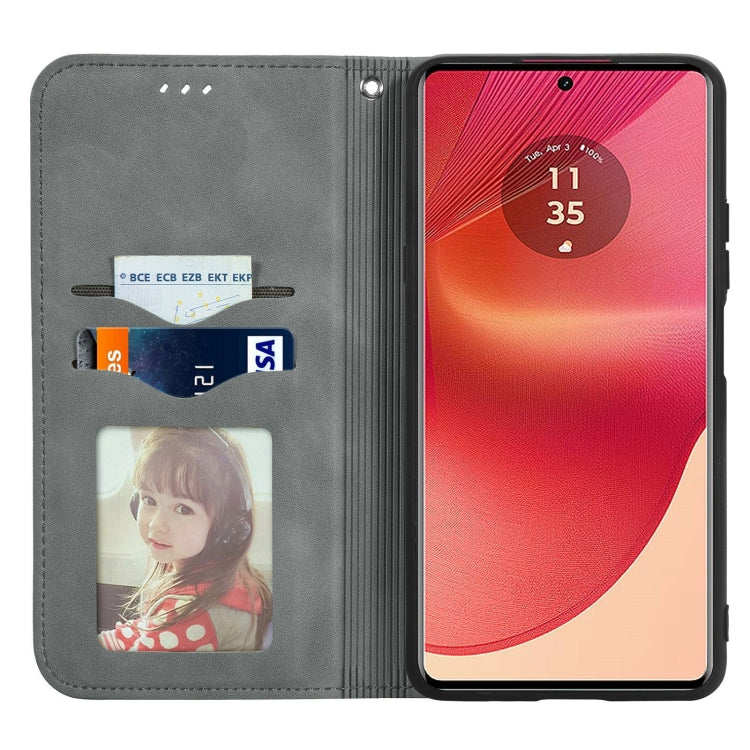For Motorola Moto G35 Retro Skin Feel Magnetic Flip Leather Phone Case