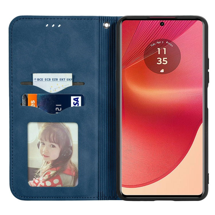 For Motorola Moto G35 Retro Skin Feel Magnetic Flip Leather Phone Case