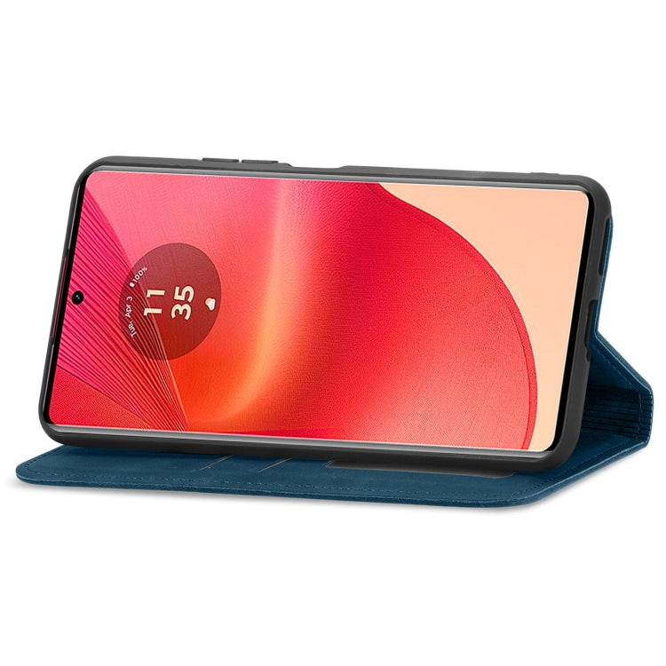 For Motorola Moto G35 Retro Skin Feel Magnetic Flip Leather Phone Case