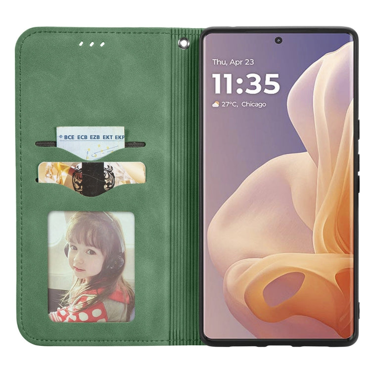 For Motorola  Moto G45 Retro Skin Feel Magnetic Flip Leather Phone Case