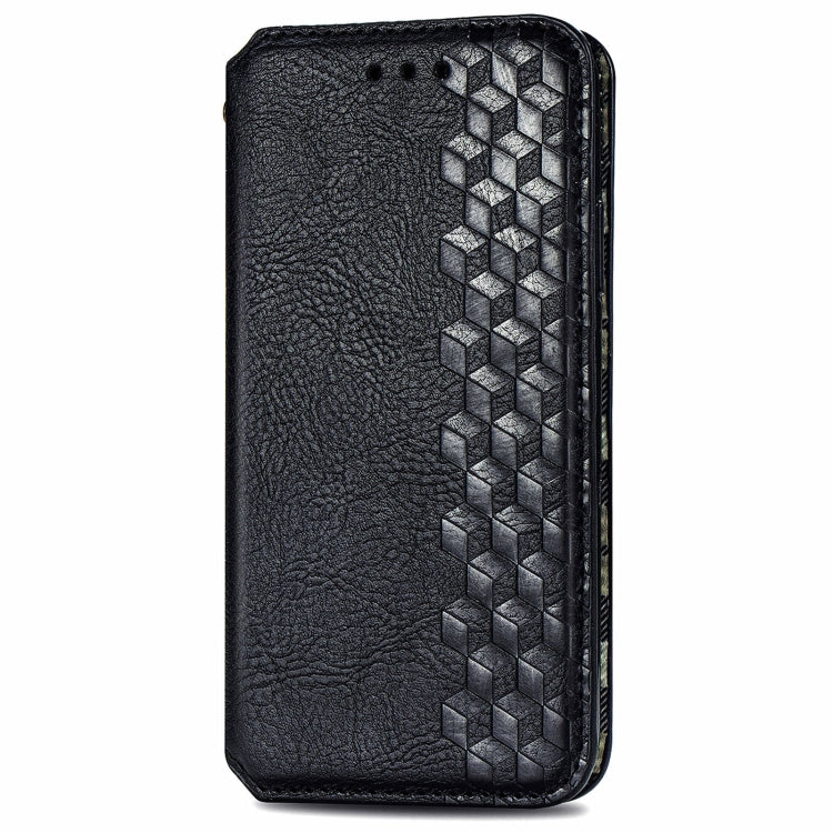 For Motorola Moto G14 Cubic Grid Pressed Magnetic Leather Phone Case