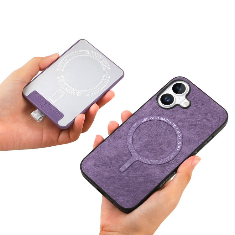 For iPhone 16 Plus Retro Splitable Magnetic Card Bag Leather Phone Case