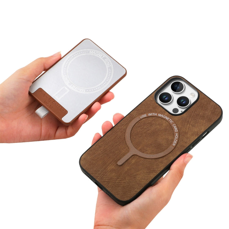 For iPhone 16 Pro Retro Splitable Magnetic Card Bag Leather Phone Case