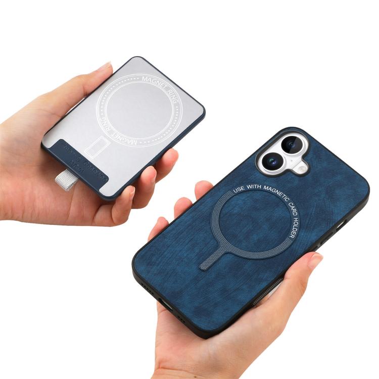 For iPhone 17 Retro Splitable Magnetic Card Bag Leather Phone Case