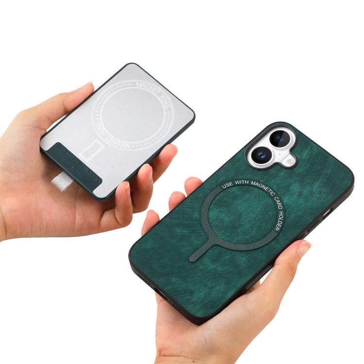 For iPhone 17 Retro Splitable Magnetic Card Bag Leather Phone Case