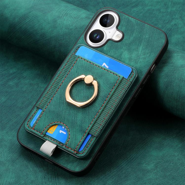 For iPhone 17 Retro Splitable Magnetic Card Bag Leather Phone Case
