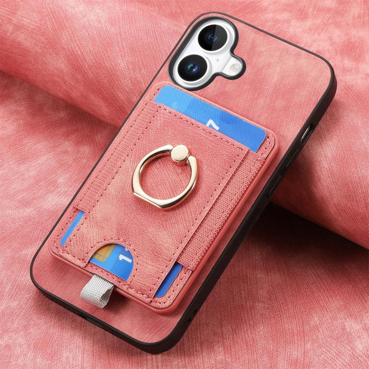 For iPhone 17 Retro Splitable Magnetic Card Bag Leather Phone Case