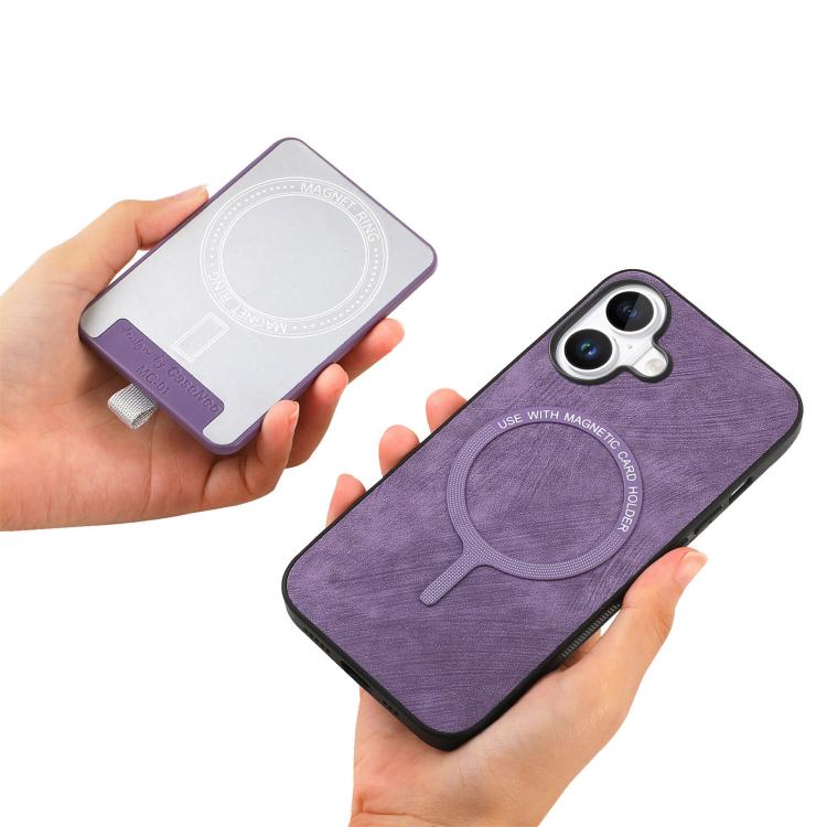 For iPhone 17 Retro Splitable Magnetic Card Bag Leather Phone Case