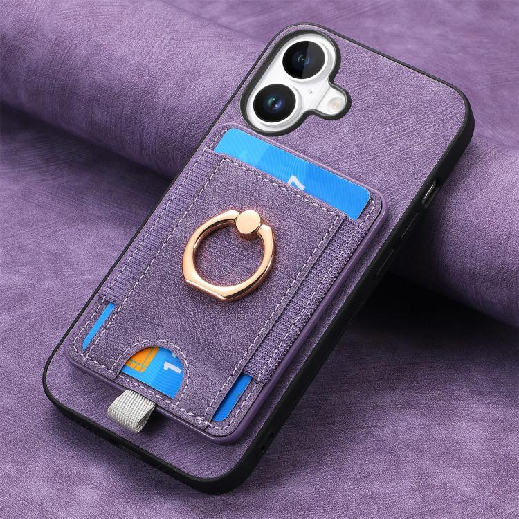 For iPhone 17 Retro Splitable Magnetic Card Bag Leather Phone Case
