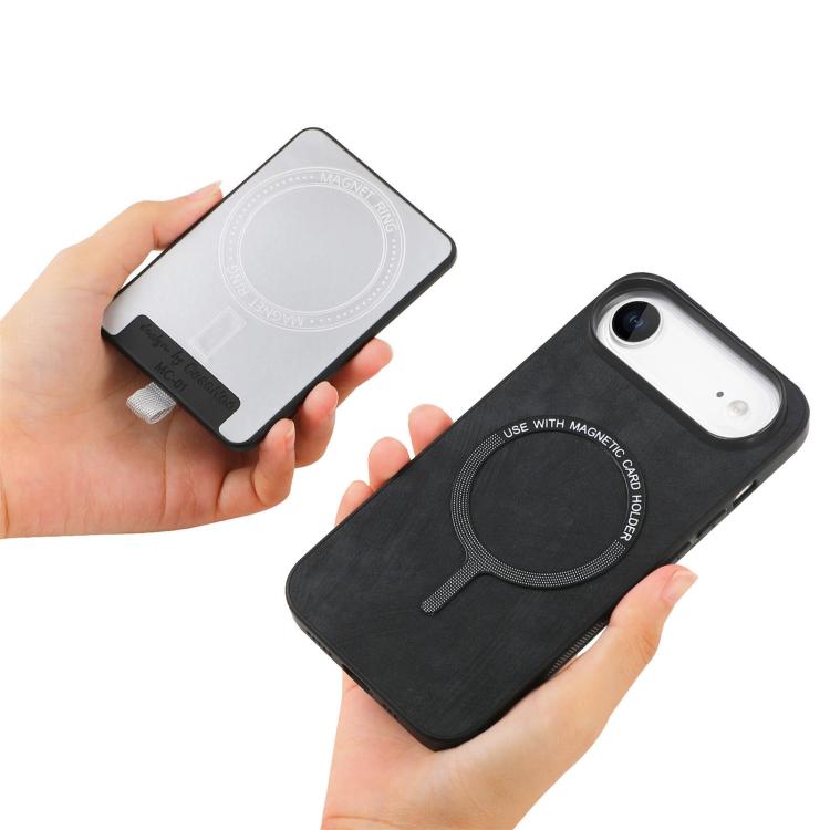 For iPhone Air Retro Splitable Magnetic Card Bag Leather Phone Case