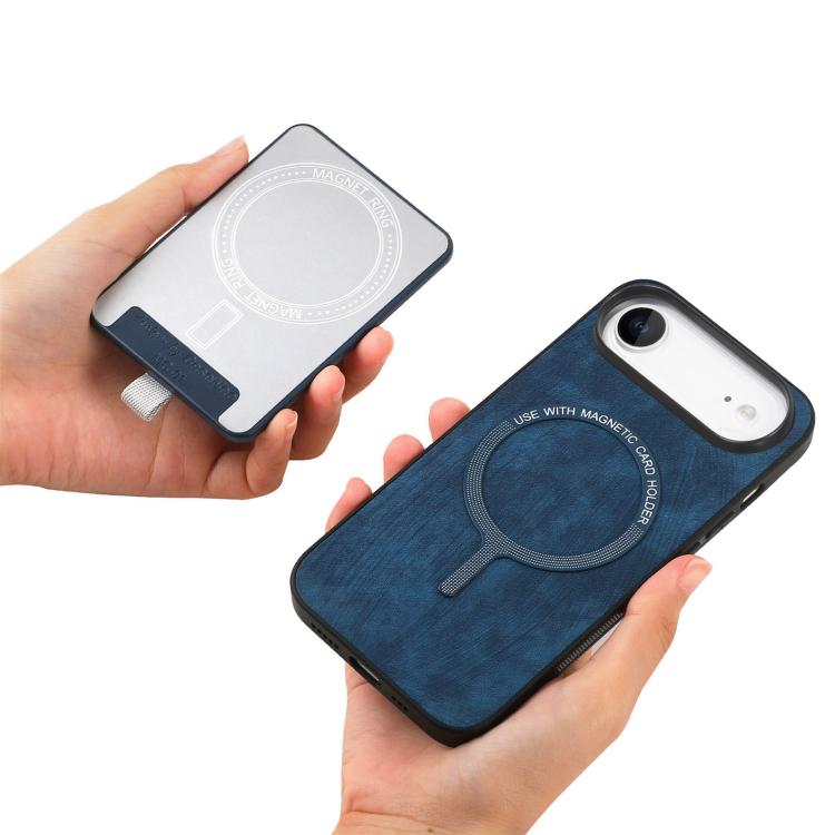 For iPhone Air Retro Splitable Magnetic Card Bag Leather Phone Case