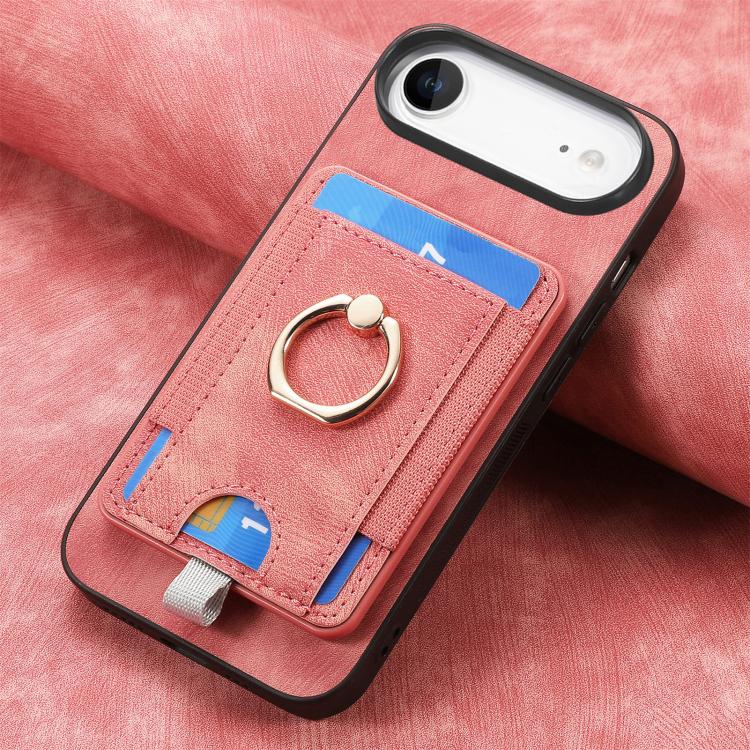 For iPhone Air Retro Splitable Magnetic Card Bag Leather Phone Case