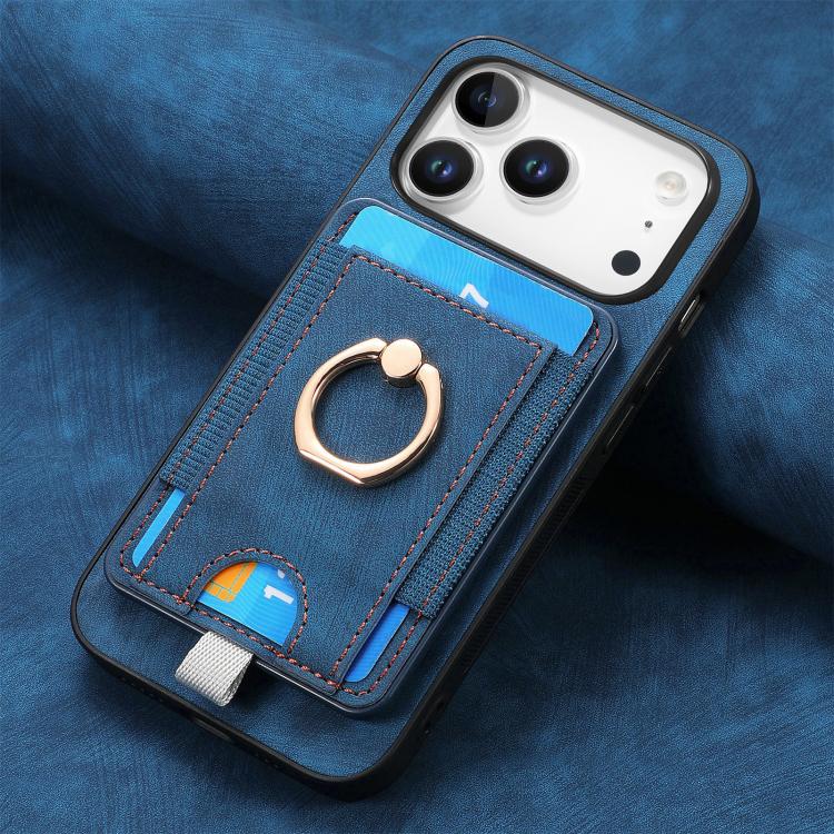 For iPhone 17 Pro Retro Splitable Magnetic Card Bag Leather Phone Case