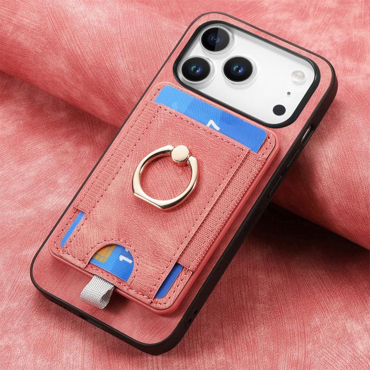 For iPhone 17 Pro Retro Splitable Magnetic Card Bag Leather Phone Case