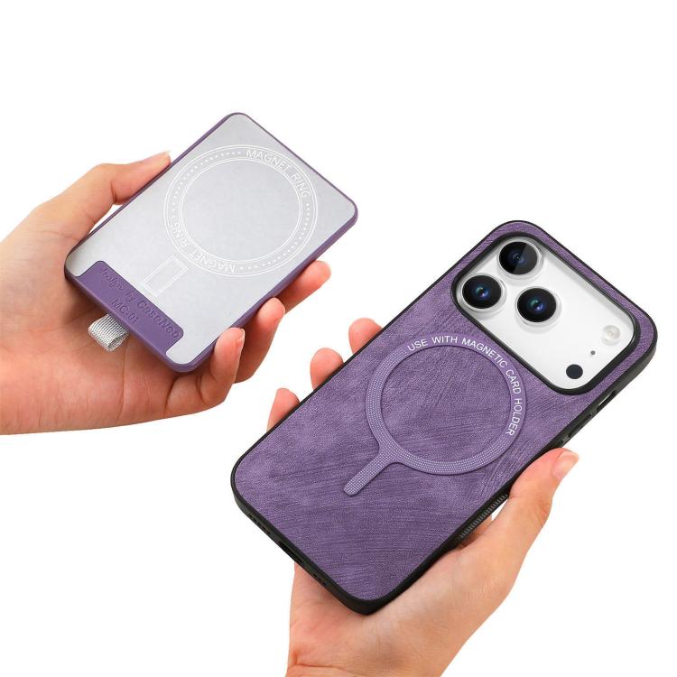 For iPhone 17 Pro Retro Splitable Magnetic Card Bag Leather Phone Case