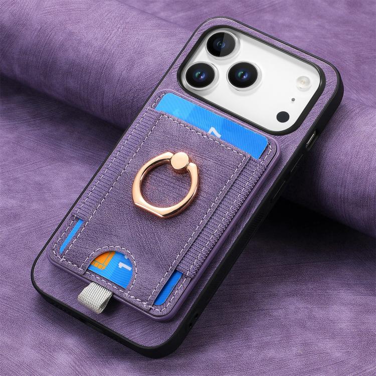 For iPhone 17 Pro Retro Splitable Magnetic Card Bag Leather Phone Case