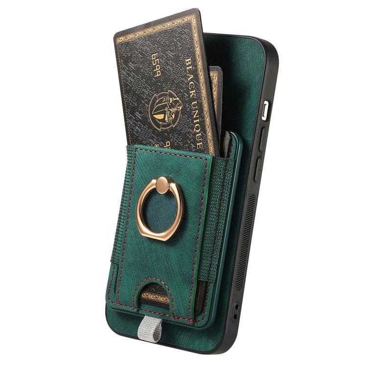 For iPhone 17 Pro Max Retro Splitable Magnetic Card Bag Leather Phone Case