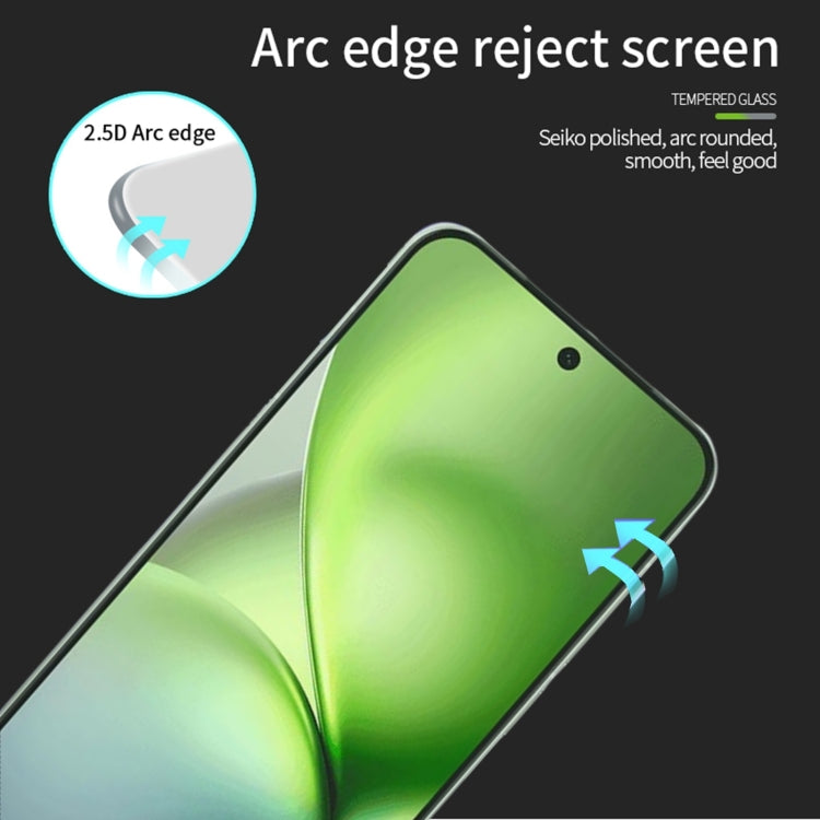 For vivo X200 Pro mini MOFI 9H 2.5D Full Screen Tempered Glass Film - Black