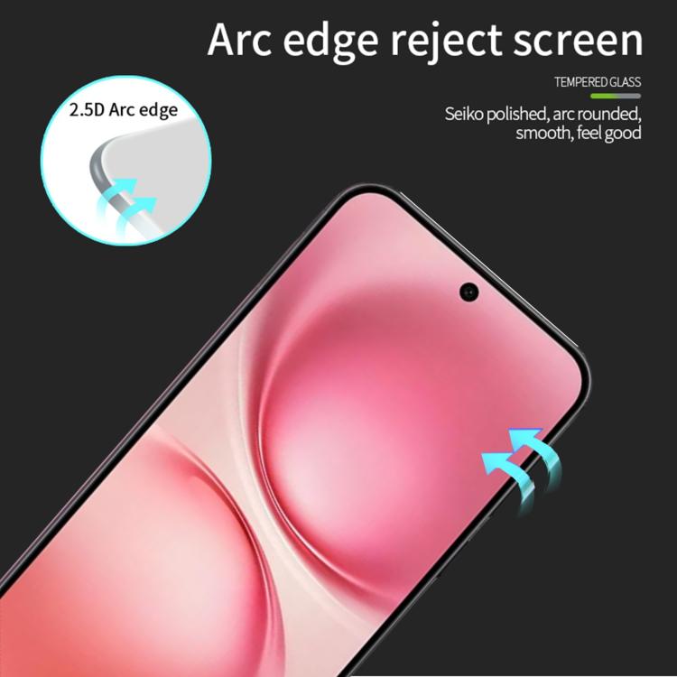 For vivo X200 FE MOFI 9H 2.5D Full Screen Tempered Glass Film - Black