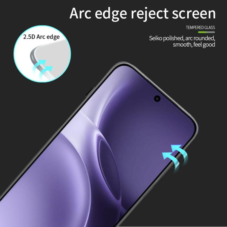 For vivo X300 Pro Unlock MOFI 9H 2.5D Full Screen Tempered Glass Film - Black