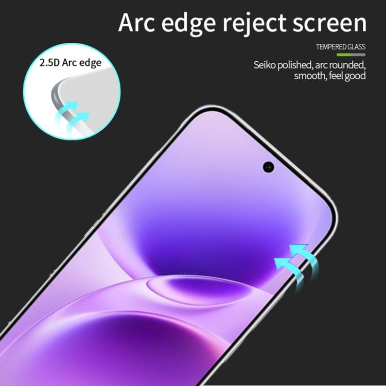 For vivo S50 Unlock MOFI 9H 2.5D Full Screen Tempered Glass Film - Black