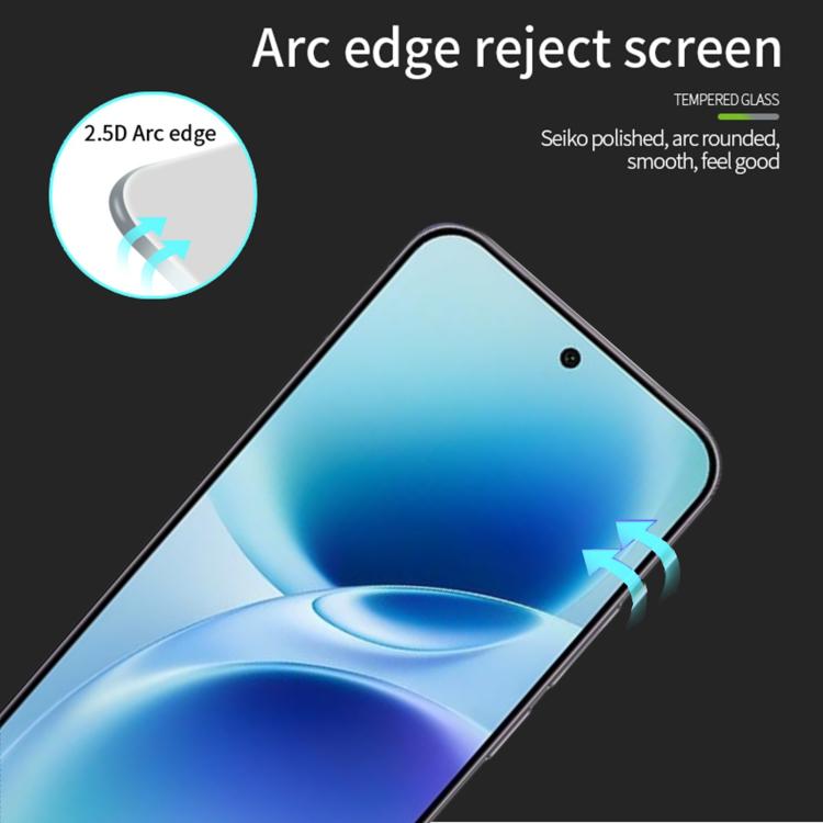 For vivo S50 Pro mini Unlock MOFI 9H 2.5D Full Screen Tempered Glass Film - Black
