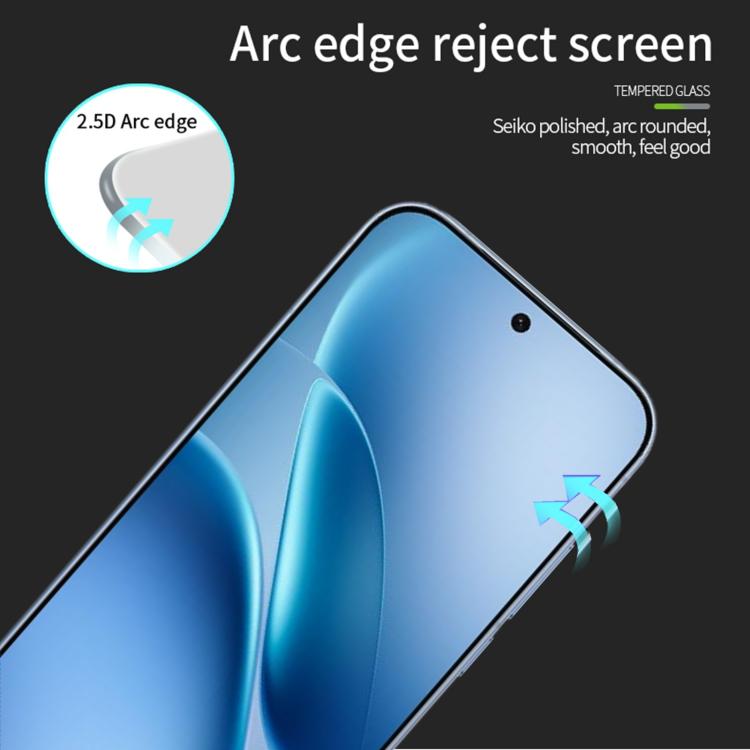 For vivo iQOO Z11 Turbo Unlock MOFI 9H 2.5D Full Screen Tempered Glass Film - Black