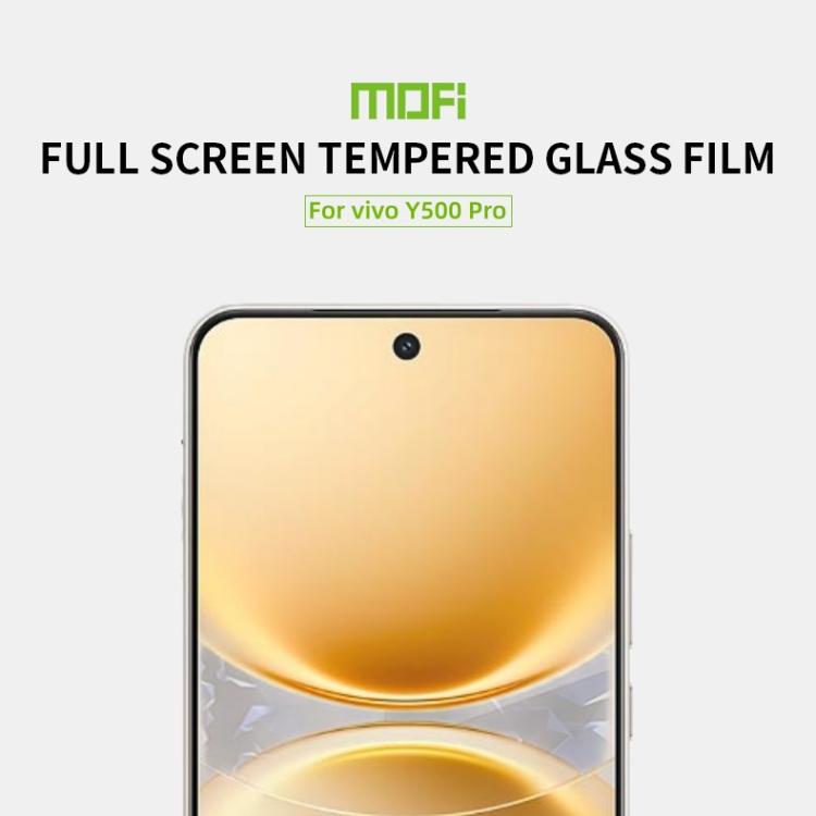 For vivo Y500 Pro MOFI 9H 2.5D Full Screen Tempered Glass Film - Black