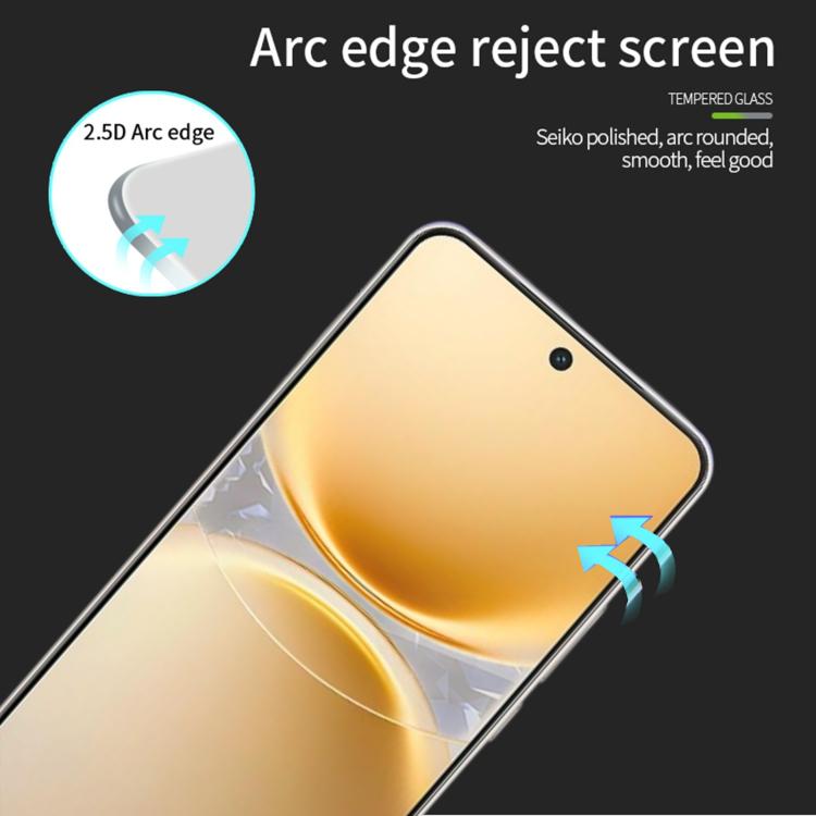 For vivo Y500 Pro MOFI 9H 2.5D Full Screen Tempered Glass Film - Black