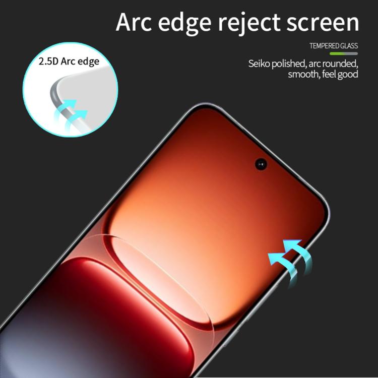 For vivo iQOO 15 Unlock MOFI 9H 2.5D Full Screen Tempered Glass Film - Black