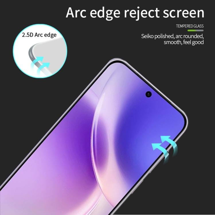 For vivo X300s Unlock MOFI 9H 2.5D Full Screen Tempered Glass Film - Black