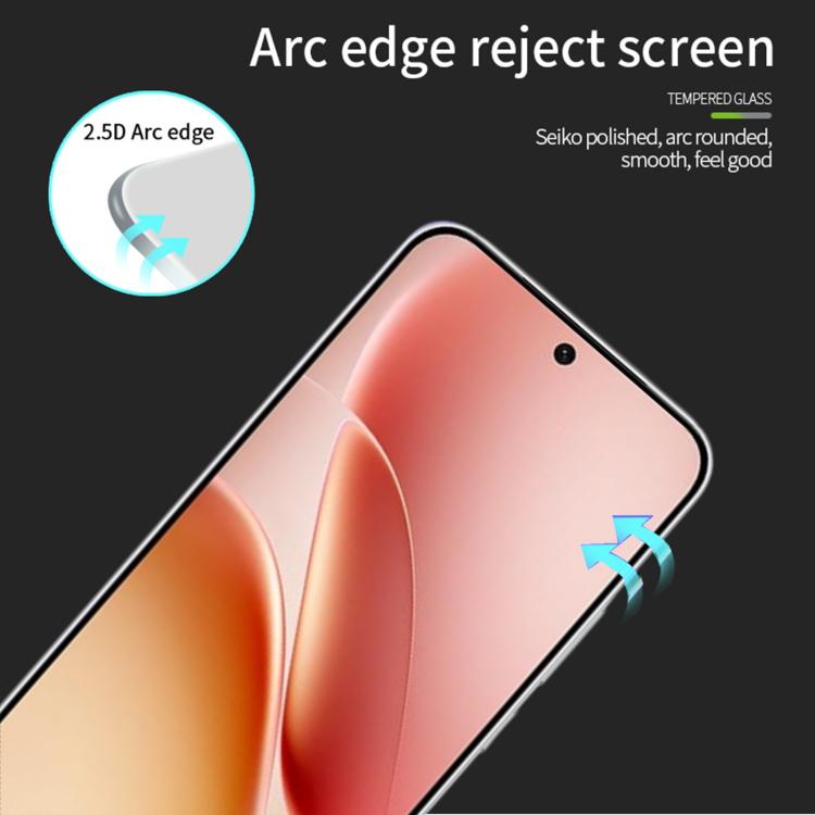 For vivo iQOO Z11 MOFI 9H 2.5D Full Screen Tempered Glass Film - Black
