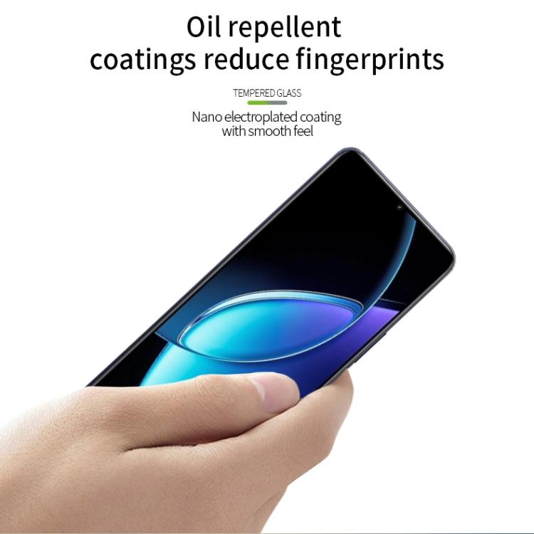 For vivo Y60 / Y60m  5G MOFI 9H 2.5D Full Screen Tempered Glass Film - Black