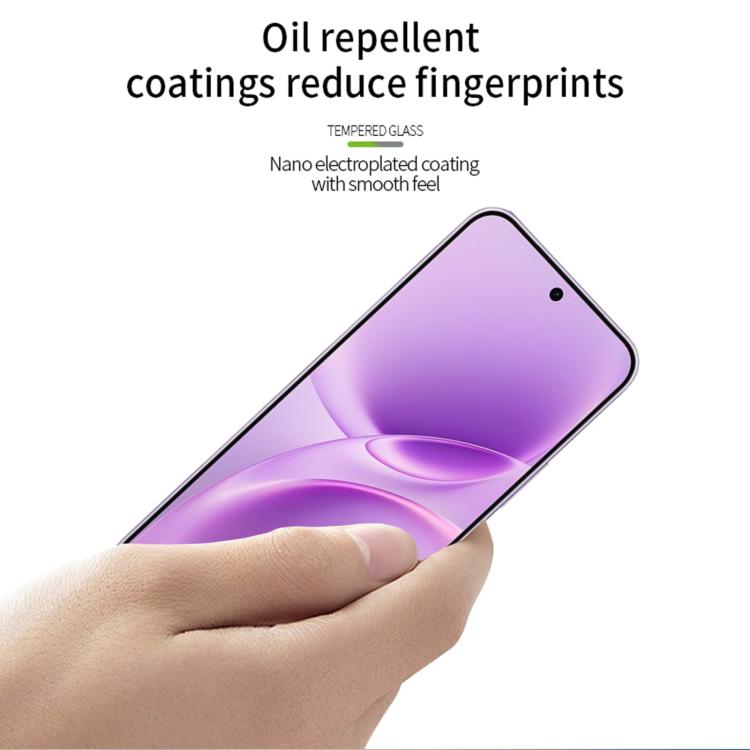 For vivo V70 FE MOFI 9H 2.5D Full Screen Tempered Glass Film - Black