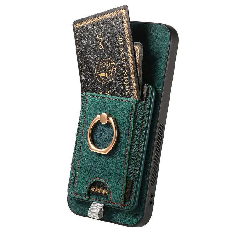 For Samsung Galaxy S25+ 5G Retro Splitable Magnetic Card Bag Leather Phone Case