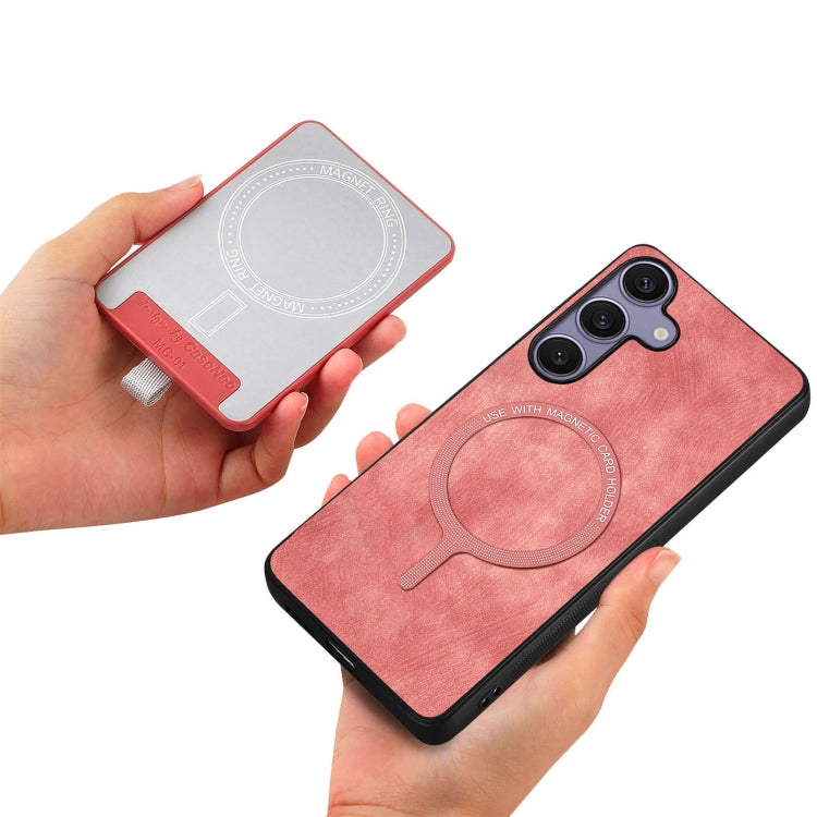 For Samsung Galaxy S25+ 5G Retro Splitable Magnetic Card Bag Leather Phone Case