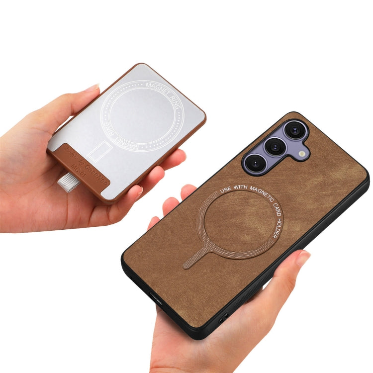 For Samsung Galaxy S25 Ultra 5G Retro Splitable Magnetic Card Bag Leather Phone Case
