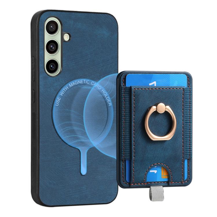 For Samsung Galaxy A56 5G Retro Splitable Magnetic Card Bag Leather Phone Case