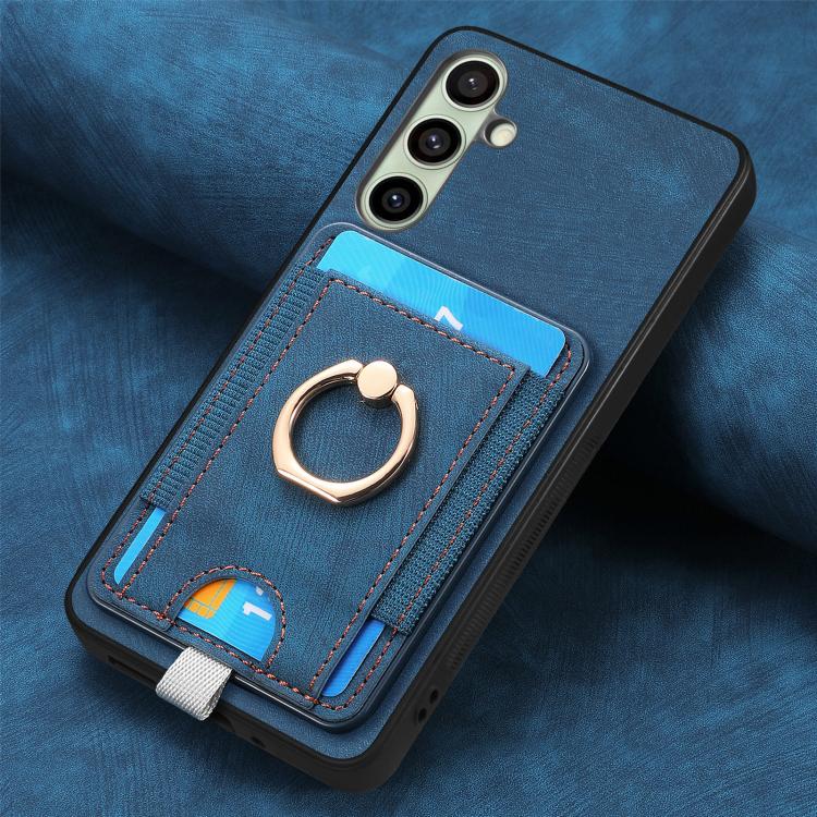 For Samsung Galaxy A56 5G Retro Splitable Magnetic Card Bag Leather Phone Case