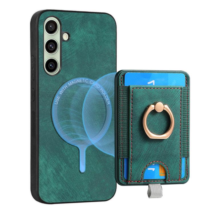 For Samsung Galaxy A56 5G Retro Splitable Magnetic Card Bag Leather Phone Case
