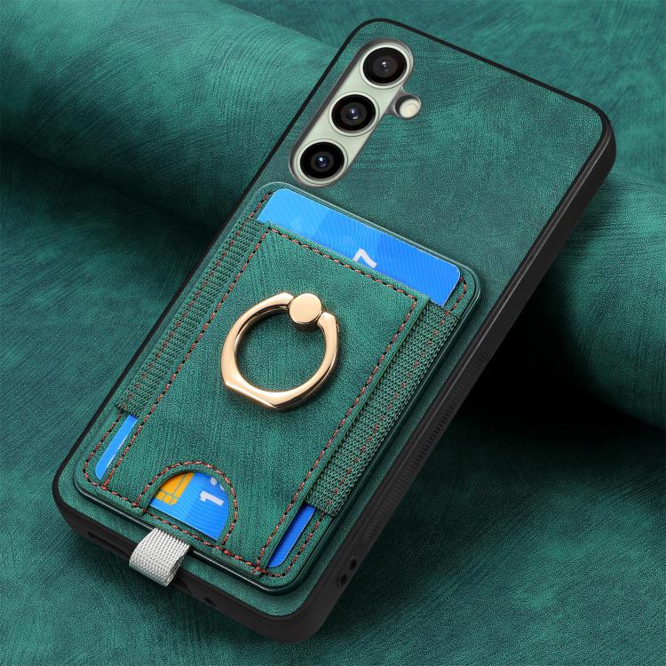 For Samsung Galaxy A56 5G Retro Splitable Magnetic Card Bag Leather Phone Case