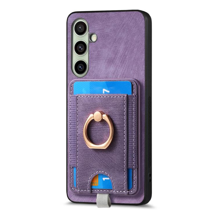 For Samsung Galaxy A56 5G Retro Splitable Magnetic Card Bag Leather Phone Case