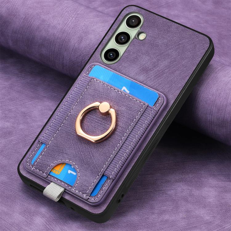 For Samsung Galaxy A56 5G Retro Splitable Magnetic Card Bag Leather Phone Case
