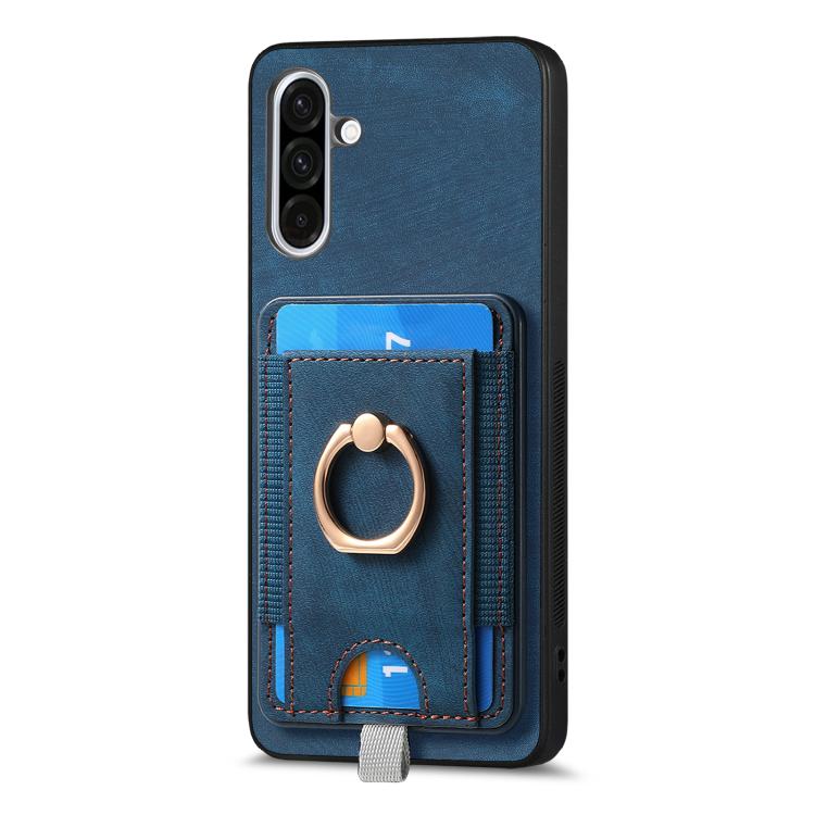 For Samsung Galaxy A36 Retro Splitable Magnetic Card Bag Leather Phone Case