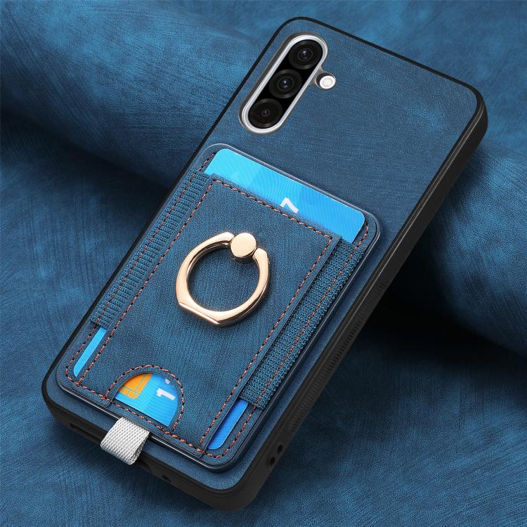For Samsung Galaxy A36 Retro Splitable Magnetic Card Bag Leather Phone Case