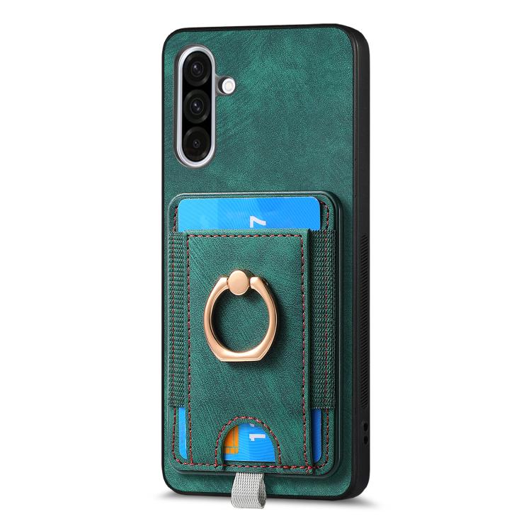 For Samsung Galaxy A36 Retro Splitable Magnetic Card Bag Leather Phone Case