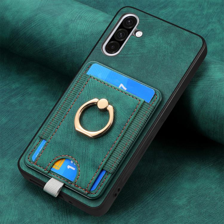 For Samsung Galaxy A36 Retro Splitable Magnetic Card Bag Leather Phone Case