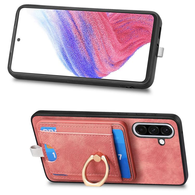 For Samsung Galaxy A36 Retro Splitable Magnetic Card Bag Leather Phone Case