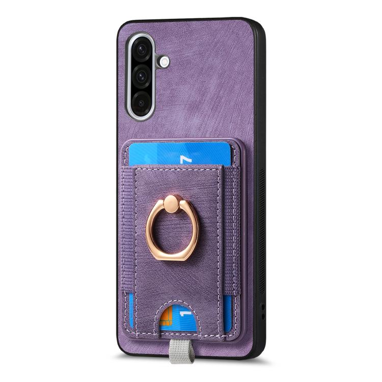 For Samsung Galaxy A36 Retro Splitable Magnetic Card Bag Leather Phone Case